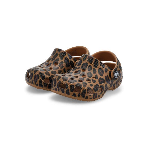 Sabot CROCS LITTLE EVA PRE-WALK, sépia/léopard, tout-petits