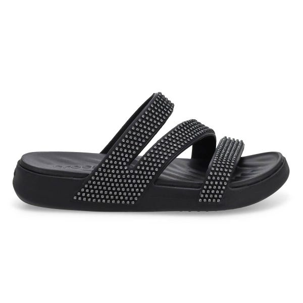Women's Getaway Gems Strappy Sandal - Black Gems