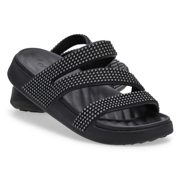 Women's Getaway Gems Strappy Sandal - Black Gems