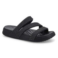 Women's Getaway Gems Strappy Sandal - Black Gems