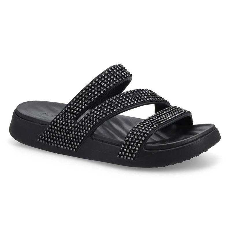 Women's Getaway Gems Strappy Sandal - Black Gems