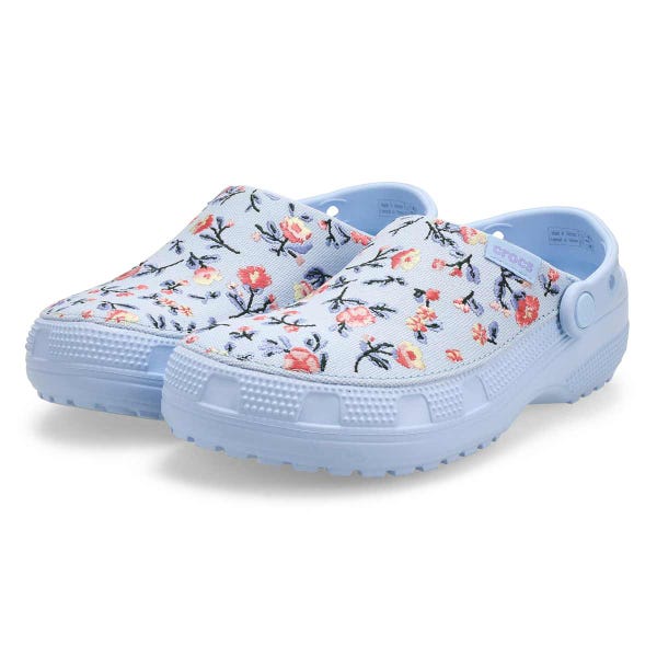Women's Classic Crafted Floral EVA Comfot Clog - Blue Frost