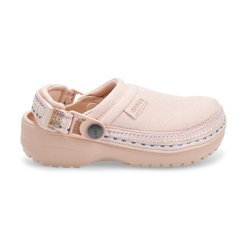 Sabot enfant Crafted Vegan Suede Stitch - Quartz