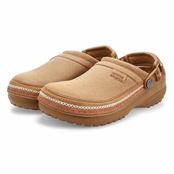 Sabot Classic Crafted en suède végane pour femmes - Sépia