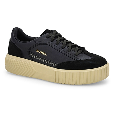 Lds Ona Ave T-Toe Lace Up Sneaker - Black/Honey White