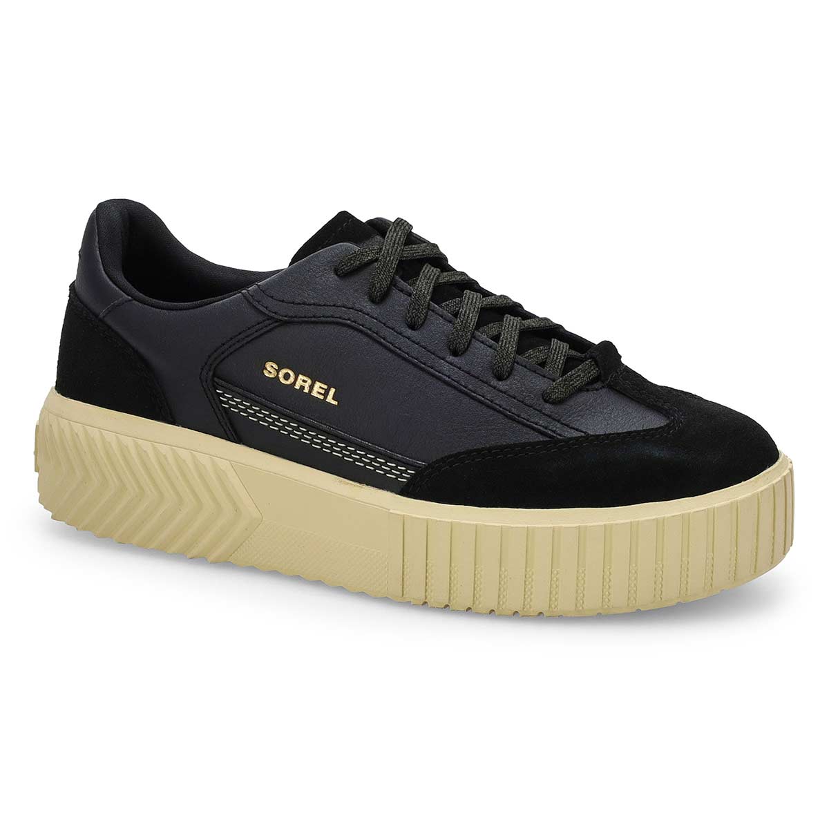 Women's Ona Ave T-Toe Lace Up Sneaker - Black/Honey White