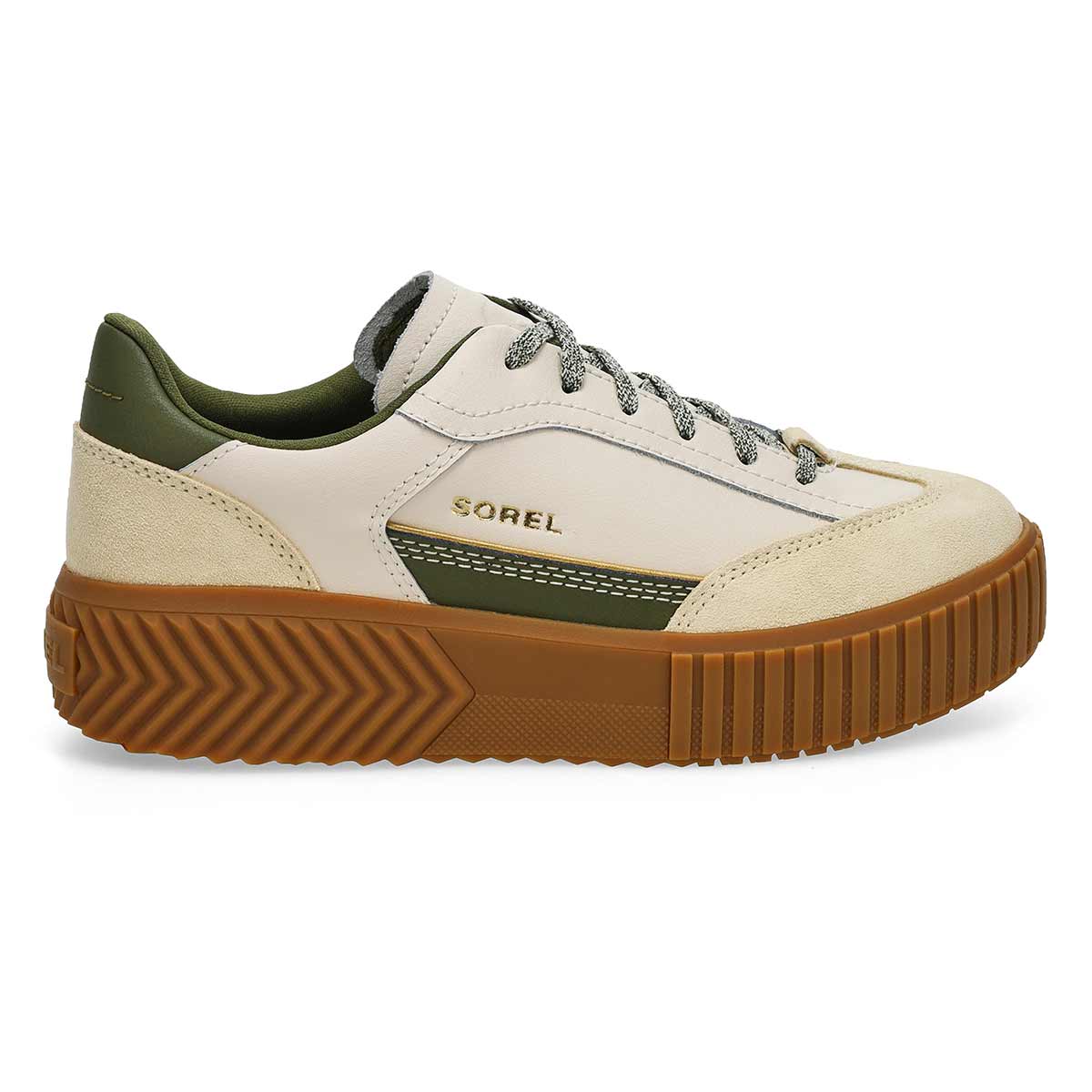 Women's  Ona Ave T-Toe Lace Up Sneaker - Chalk/Utility Green