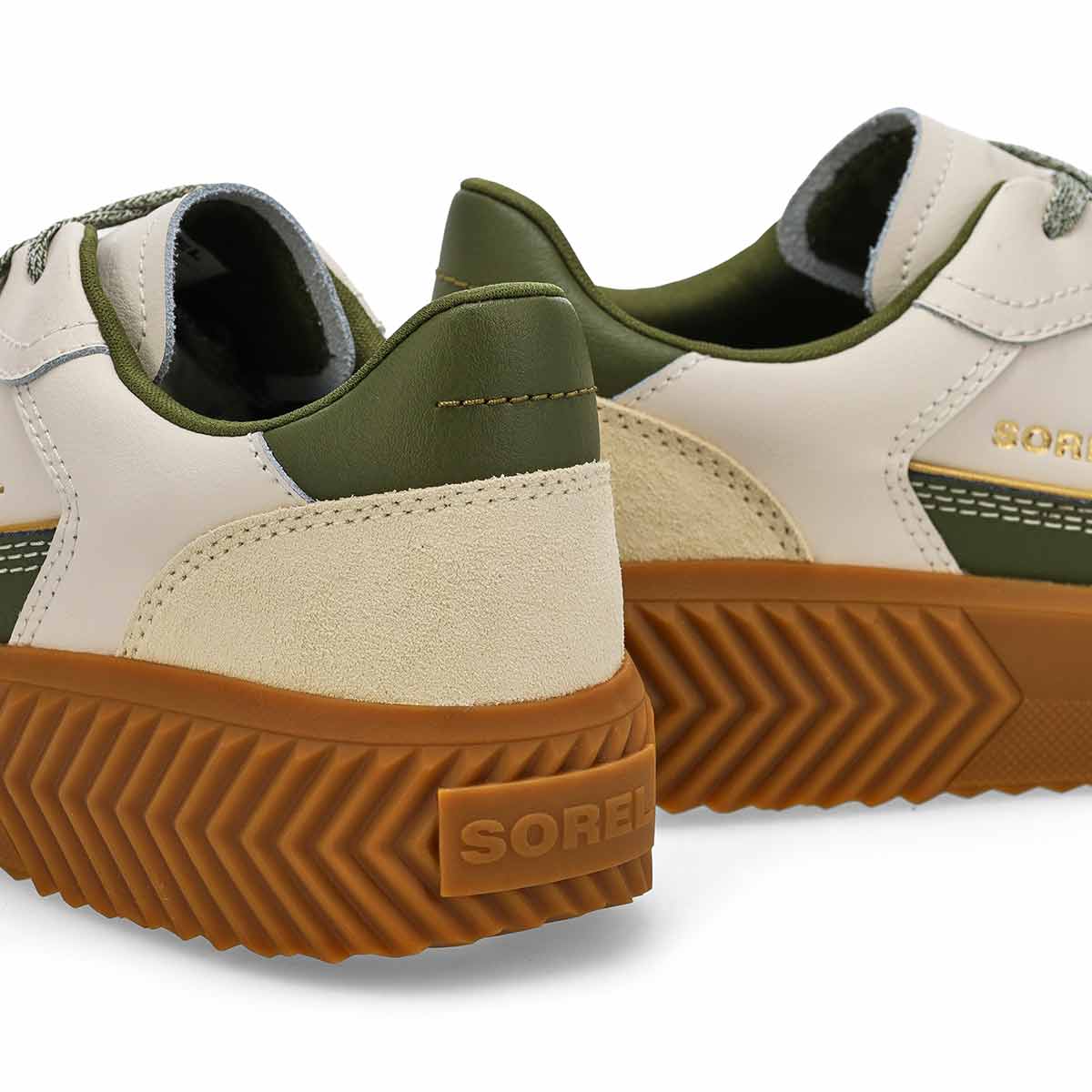 Women's  Ona Ave T-Toe Lace Up Sneaker - Chalk/Utility Green