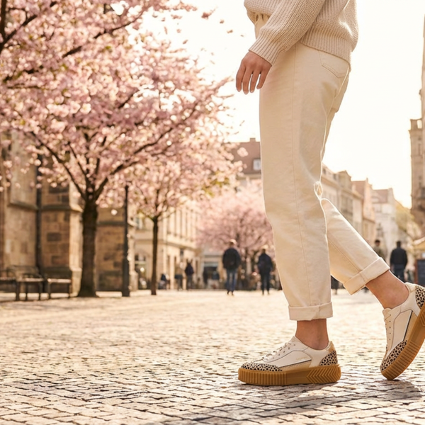 Women's Ona Ave T-Toe Lace Up Sneaker - Chalk/Gum