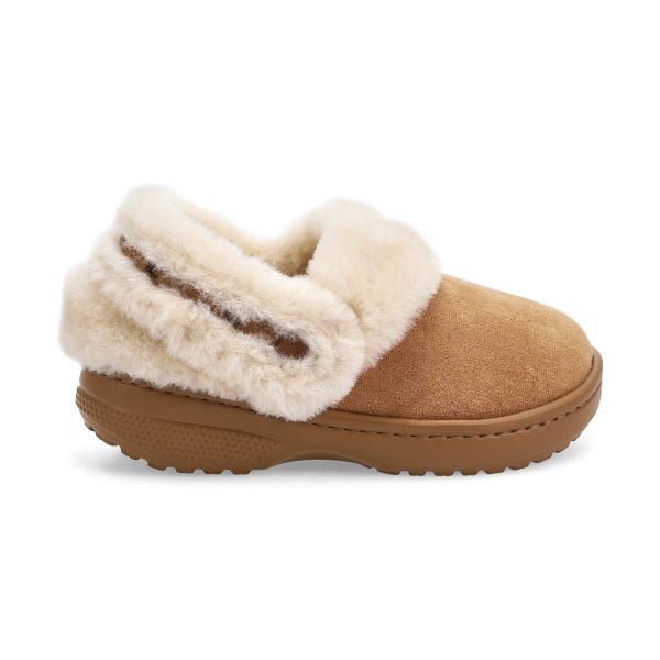 Girls'  Classic Unfurgettable Vegan Suede Clog - Sepia