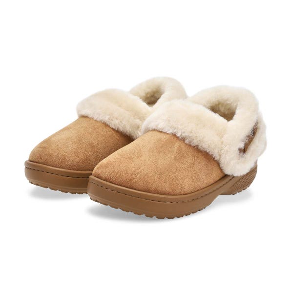 Girls'  Classic Unfurgettable Vegan Suede Clog - Sepia