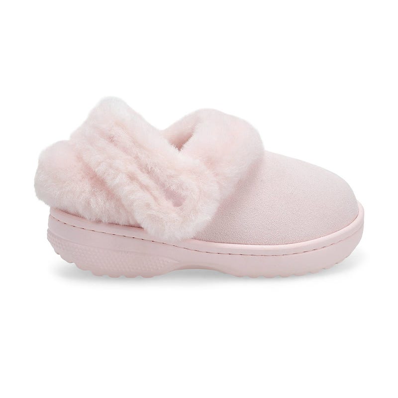 Girls'  Classic Unfurgettable Vegan Suede Clog - Bubble Ice