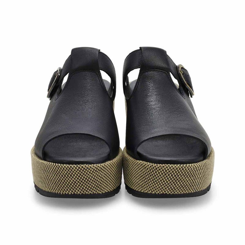 Women's SunPeak Wedge Slide Sandal - Black/Natural