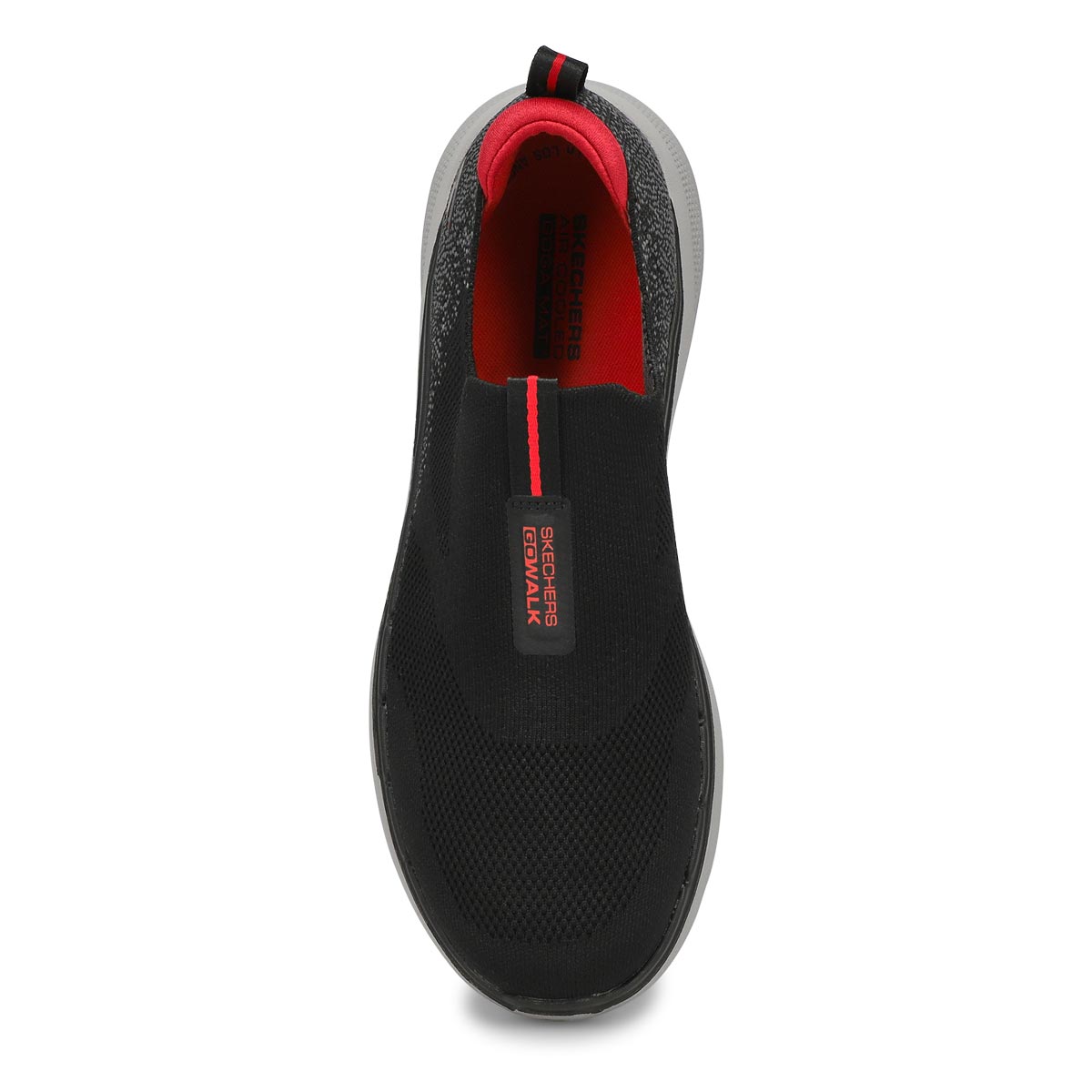 Espadrille à enfiler GO WALK 6, noir/rouge, hommes