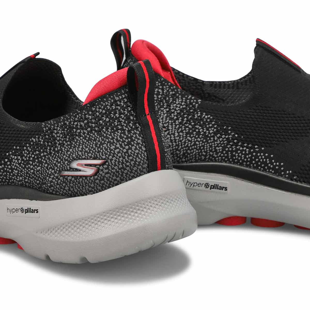 Espadrille à enfiler GO WALK 6, noir/rouge, hommes