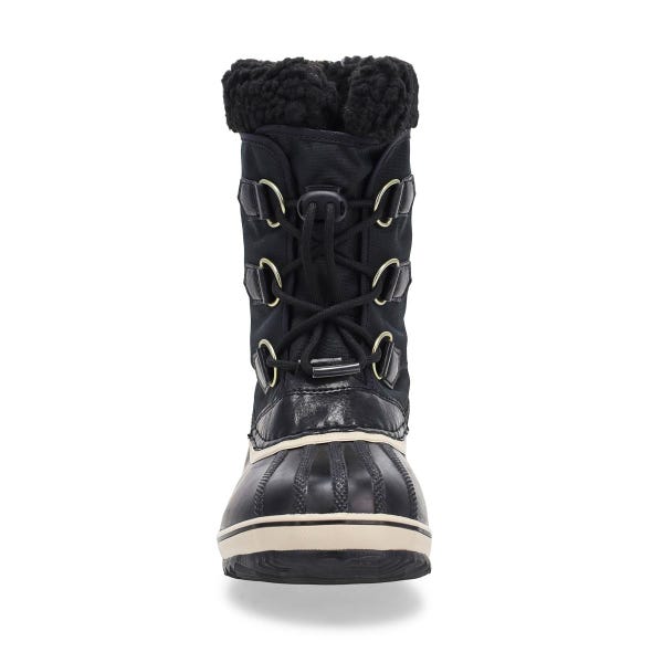 Kids' Sorel Yoot Pac Nylon Waterproof Winter Boot - Black/Black