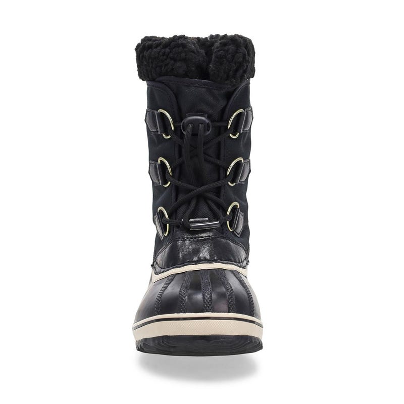 Kids' Sorel Yoot Pac Nylon Waterproof Winter Boot - Black/Black