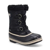 Kids' Sorel Yoot Pac Nylon Waterproof Winter Boot - Black/Black