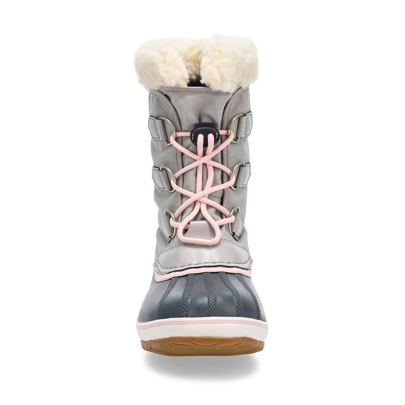 Girls'  Yoot Pac Nylon Waterproof Winter Boot - Dove/Gum