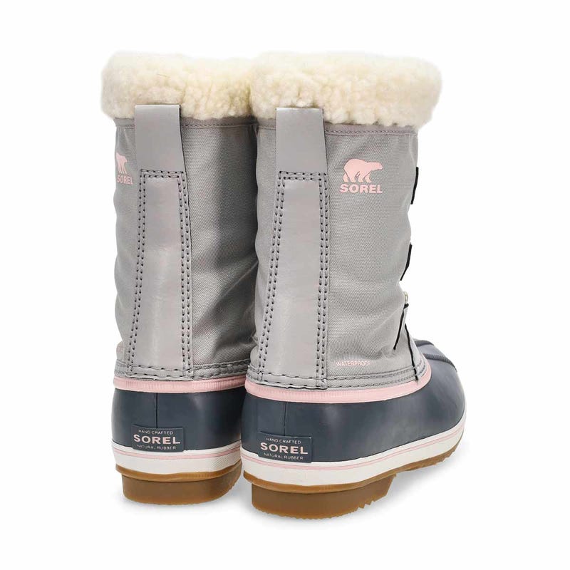 Girls'  Yoot Pac Nylon Waterproof Winter Boot - Dove/Gum