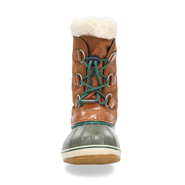 Kids'  Yoot Pac Nylon Waterproof Winter Boot - Velvet Tan/ Green