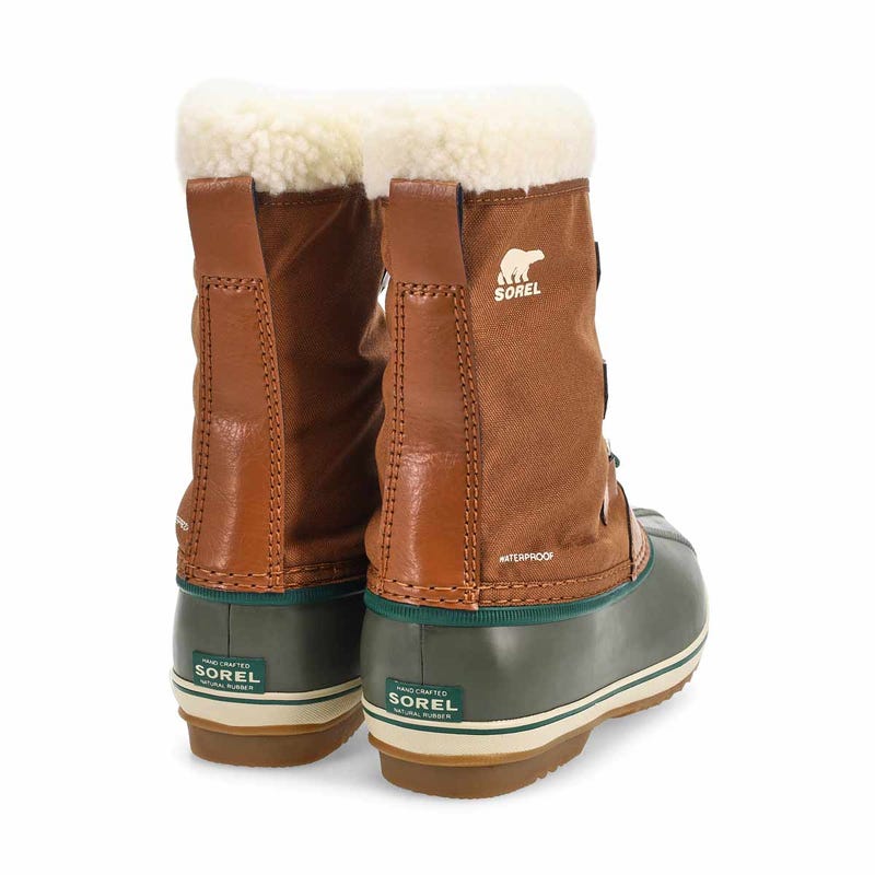 Kids'  Yoot Pac Nylon Waterproof Winter Boot - Velvet Tan/ Green