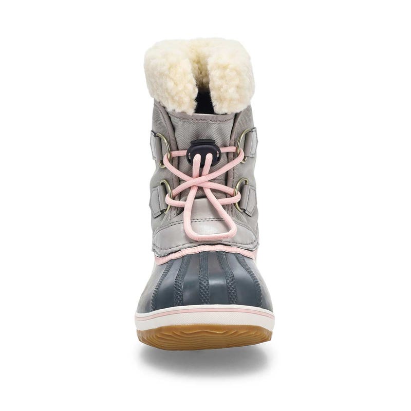 Girls'  Yoot Pac Nylon Waterproof Winter Boot - Dove/Gum