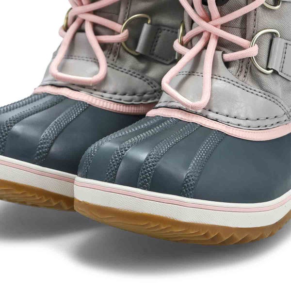 Girls'  Yoot Pac Nylon Waterproof Winter Boot - Dove/Gum