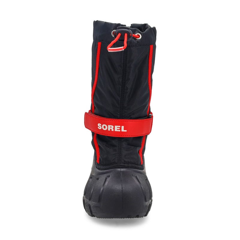 Kids'  Flurry Pull On Winter Boot - Black/Bright Red