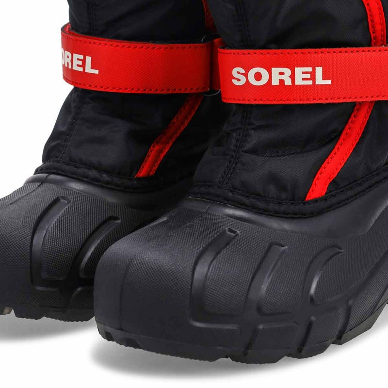 Kids'  Flurry Pull On Winter Boot - Black/Bright Red