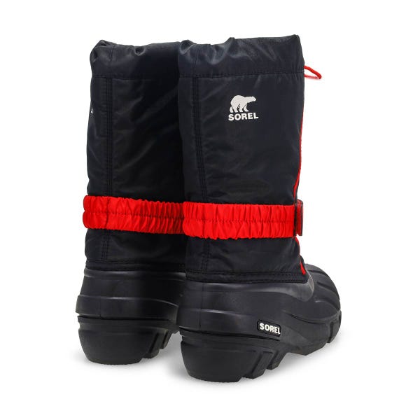 Kids'  Flurry Pull On Winter Boot - Black/Bright Red