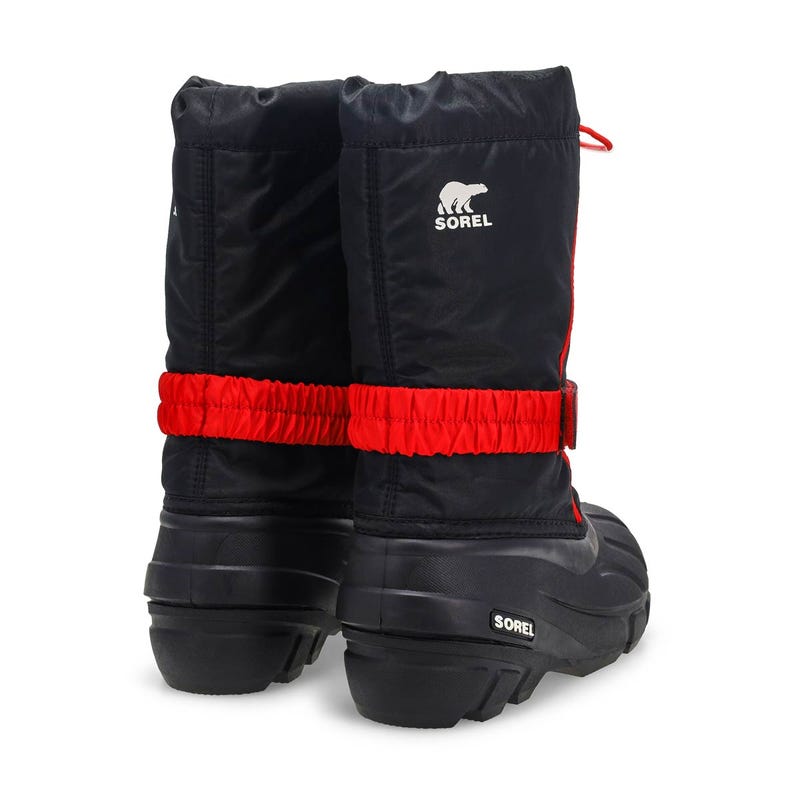Kids'  Flurry Pull On Winter Boot - Black/Bright Red