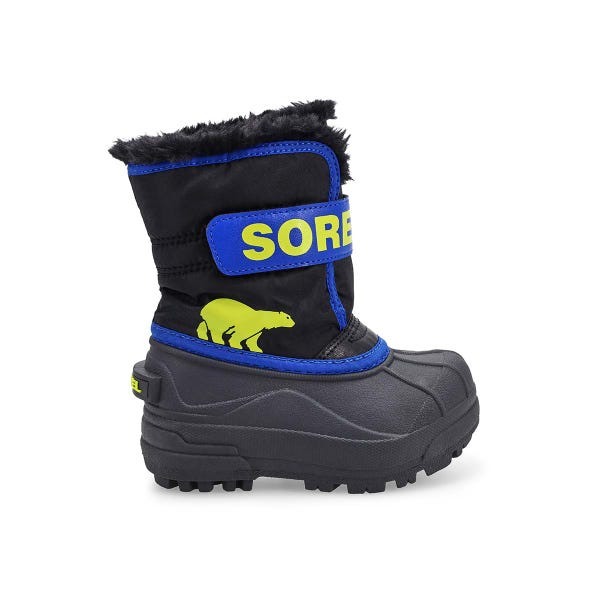 Infants Snow Commander Boot - Black/Super Blue