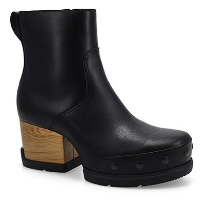 Lds Roam'N Zip Platform Waterproof Ankle Boot - Black/Black