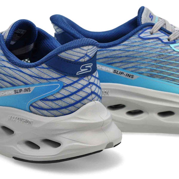 Baskets à enfiler MAX CUSHIONING GLIDE STEP SLIP-INS, gris/bleu, hommes