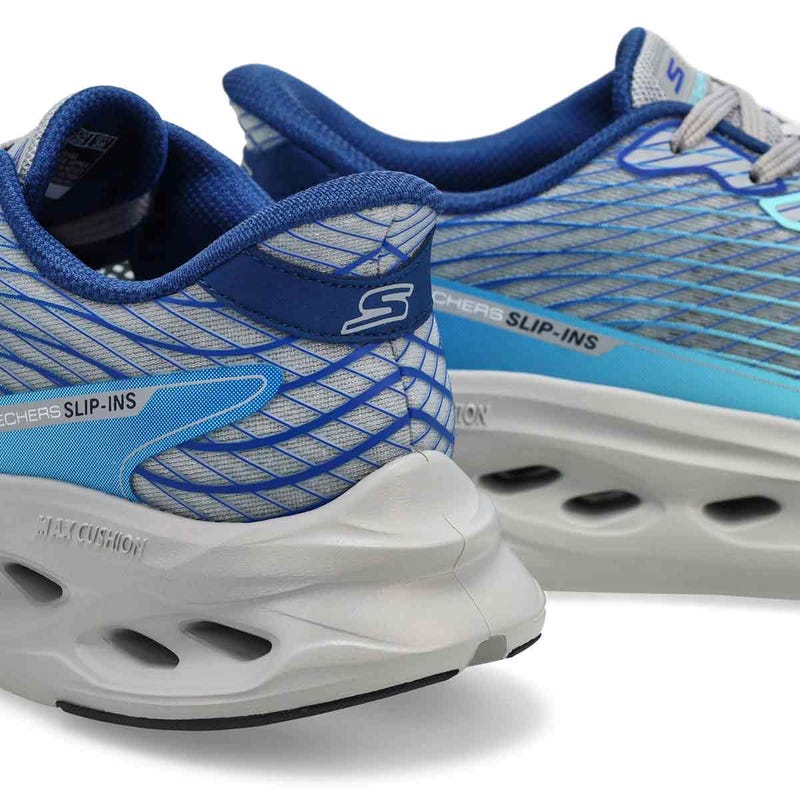 Baskets à enfiler MAX CUSHIONING GLIDE STEP SLIP-INS, gris/bleu, hommes