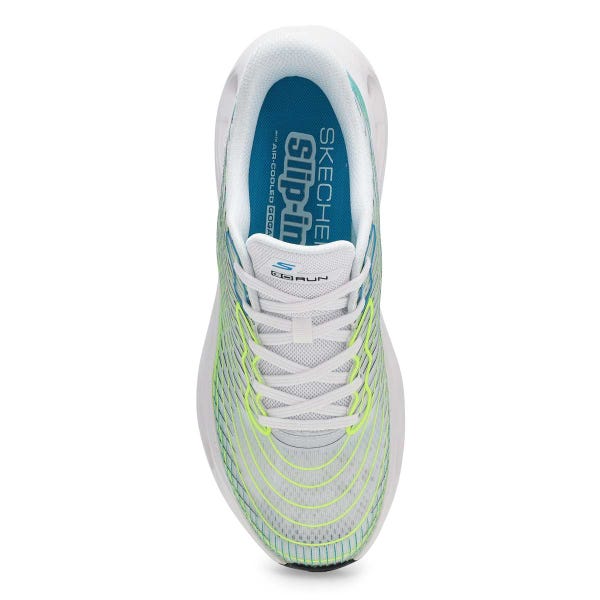 Baskets à enfiler MAX CUSHIONING GLIDE STEP SLIP-INS, blanc/vert, hommes