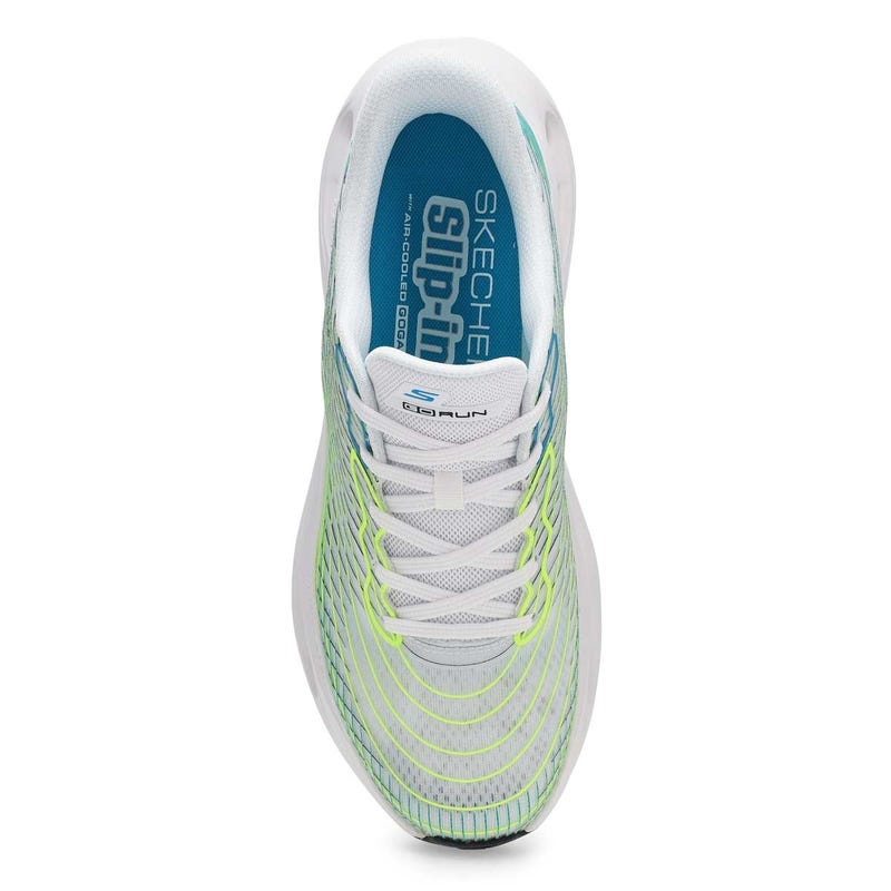 Baskets à enfiler MAX CUSHIONING GLIDE STEP SLIP-INS, blanc/vert, hommes