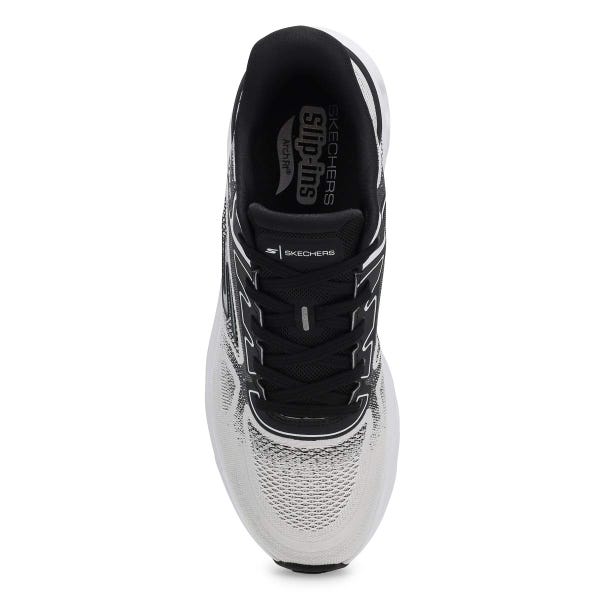 Men's Go Run Glide Step Arch Fit  Slip Ins Performance Sneaker - White/Black