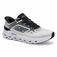 Men's Go Run Glide Step Arch Fit  Slip Ins Performance Sneaker - White/Black