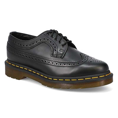 Lds 3989 Yellow Stitch Casual Oxford - Black