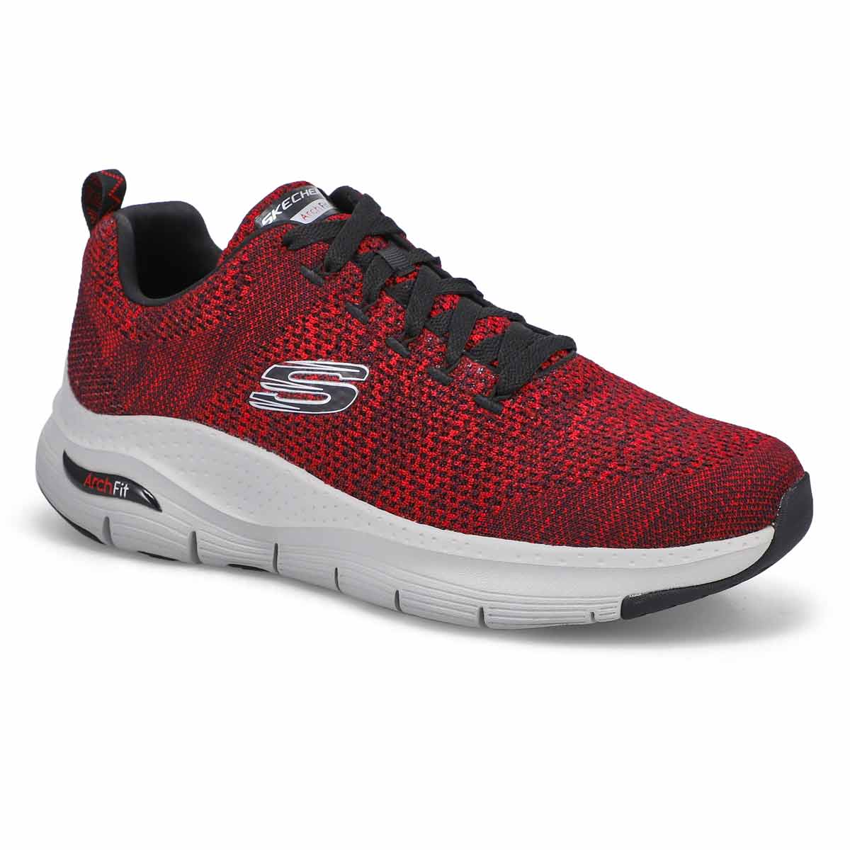 skechers arch fit red sneakers
