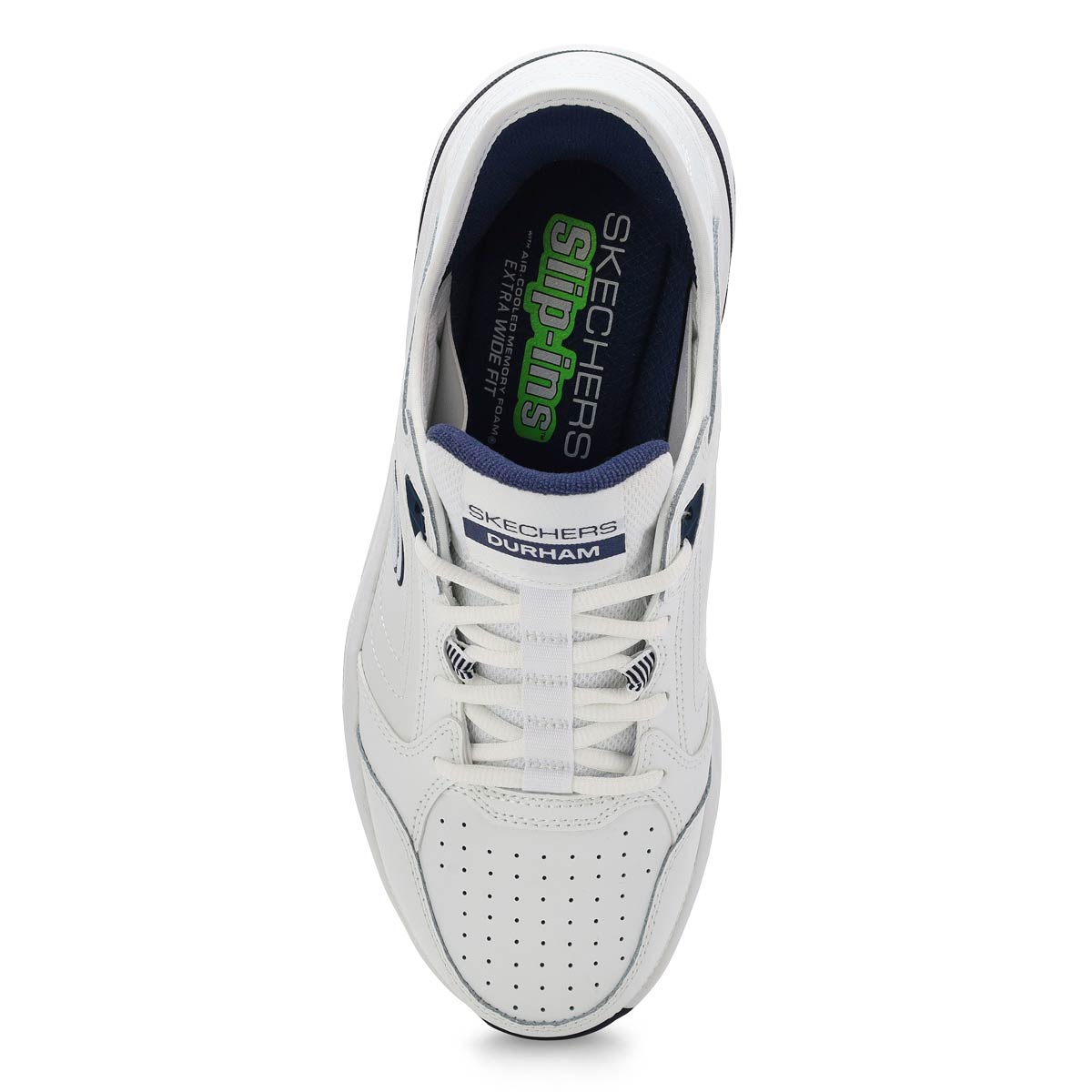 Baskets à enfiler DURHAM DELVOR SLIP-INS, blanc/marine, hommes - LARGE