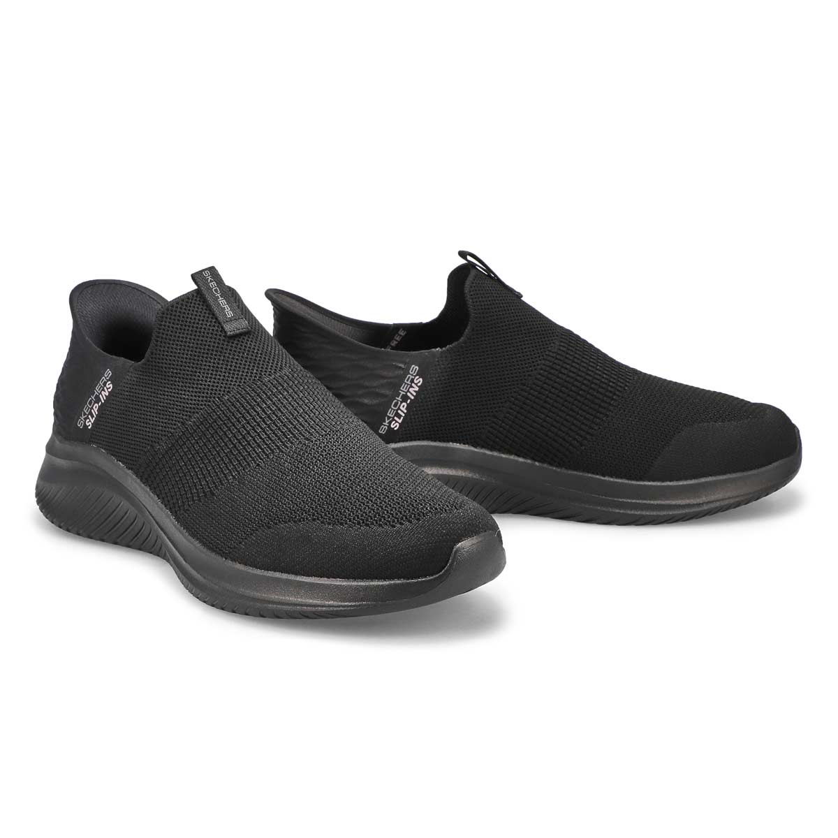 Men's Ultra Flex 3.0 Smooth Step Slip-Ins Sneaker - Black/Black