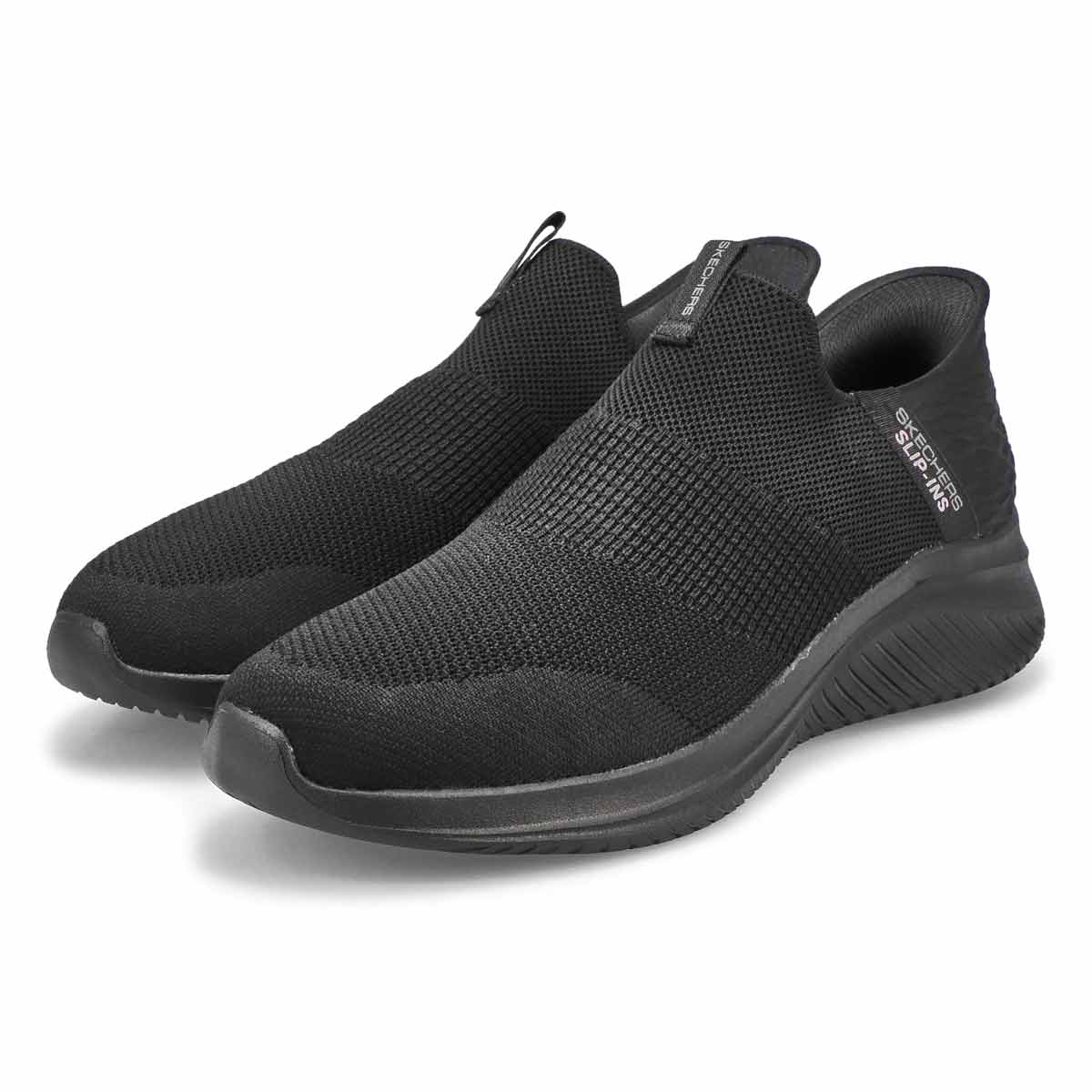 Men's Ultra Flex 3.0 Smooth Step Slip-Ins Sneaker - Black/Black