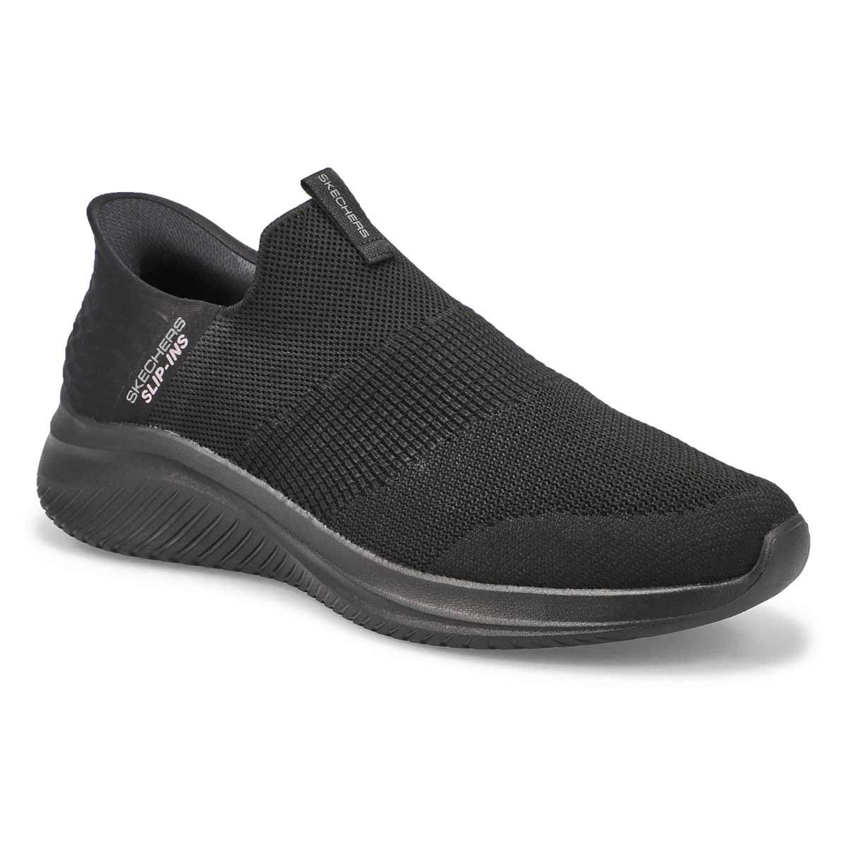 Men's Ultra Flex 3.0 Smooth Step Slip-Ins Sneaker - Black/Black