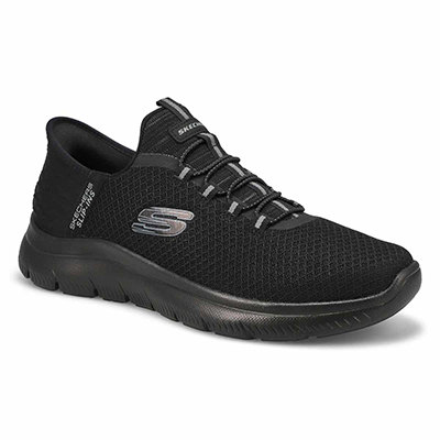 Mns Summits High Range Slip-Ins Sneaker - Black/Black