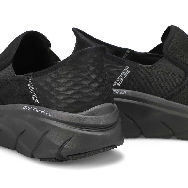 Men's D'Lux Walker 2.0 - Reeler Slip-Ins Wide Sneaker - Black/Black
