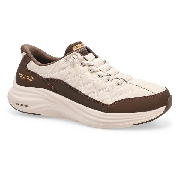 Espadrille pour homme Contour Foam Cozy Fit à enfiler - Naturel/Brun