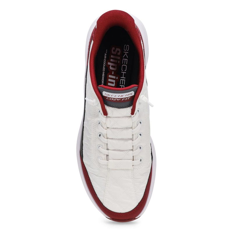 Baskets à enfiler CONTOUR FOAM COZY FIT SLIP-INS, blanc/bourgogne, hommes